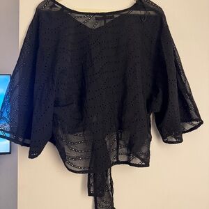 Crop Blouse with see-through detail